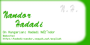 nandor hadadi business card